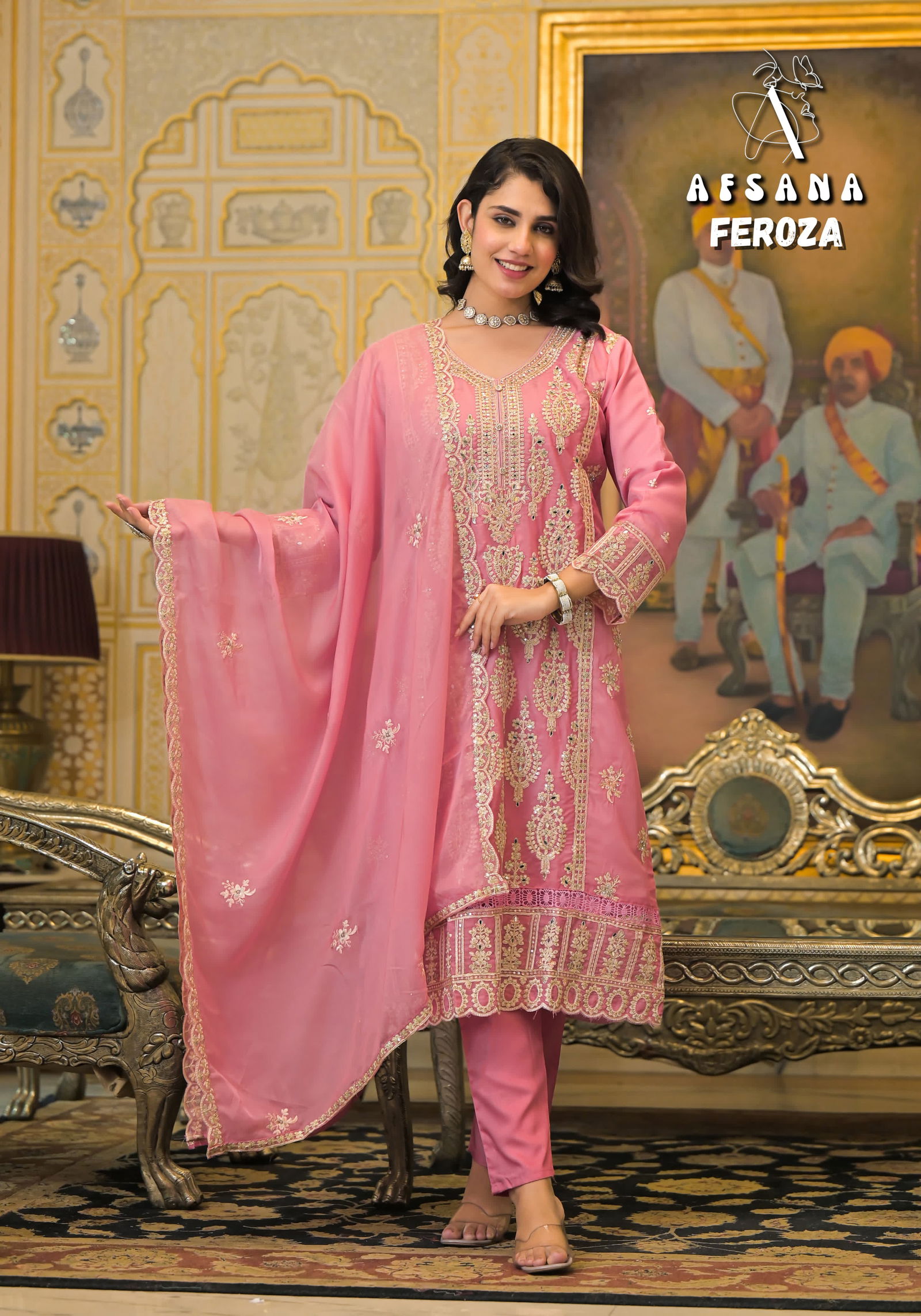 Feroza By Afsana Organza Readymade Suits Wholesale Price In Surat